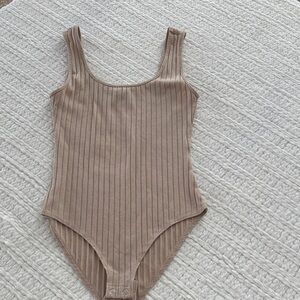 Ribbed Tan Bobysuit